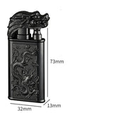 3D Windproof Wolf Double Flame Lighter