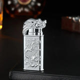 3D Windproof Wolf Double Flame Lighter