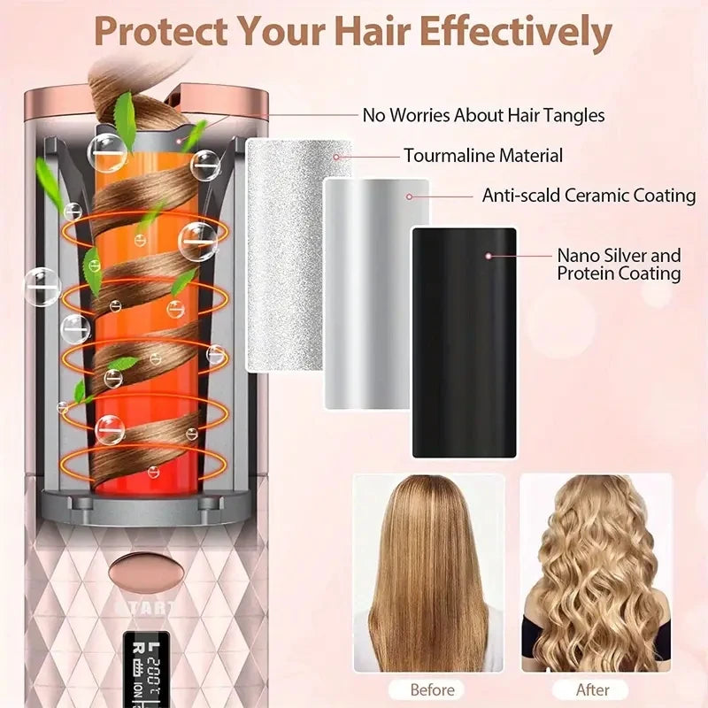 Portable Wireless Electric Hair Curler