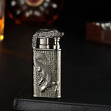 3D Windproof Wolf Double Flame Lighter