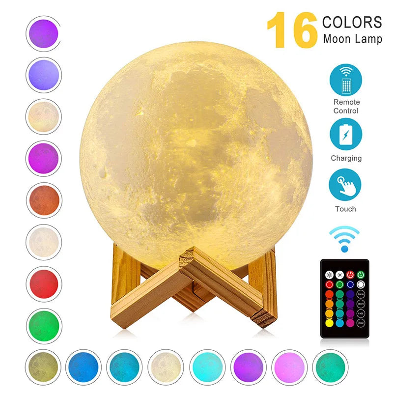 3D Print Rechargeable Moon Lamp