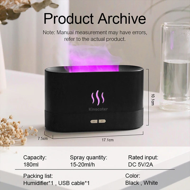Ultrasonic Flame Lamp Air Humidifier