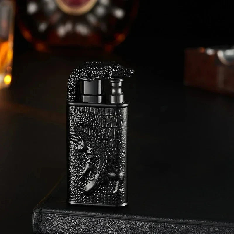 3D Windproof Wolf Double Flame Lighter