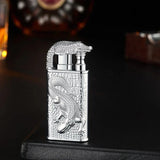 3D Windproof Wolf Double Flame Lighter